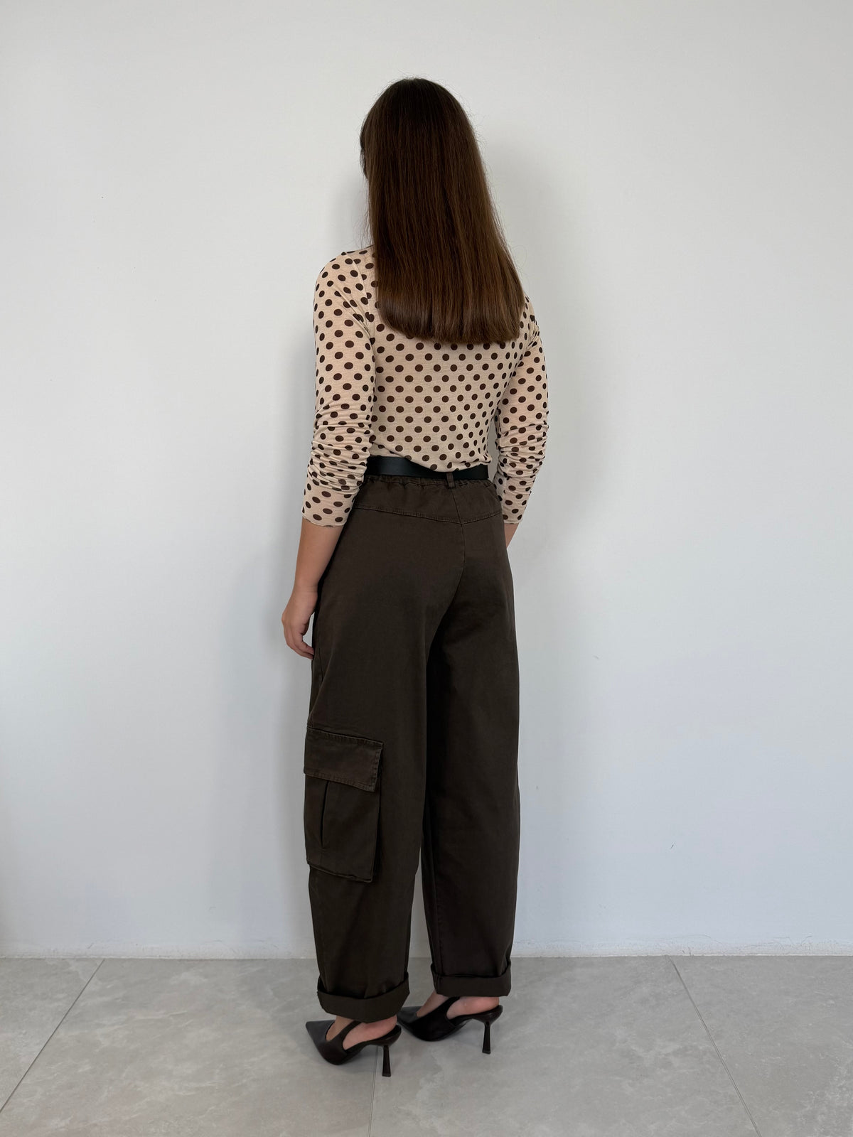 SusyMix - Pantalone ovetto cargo moro