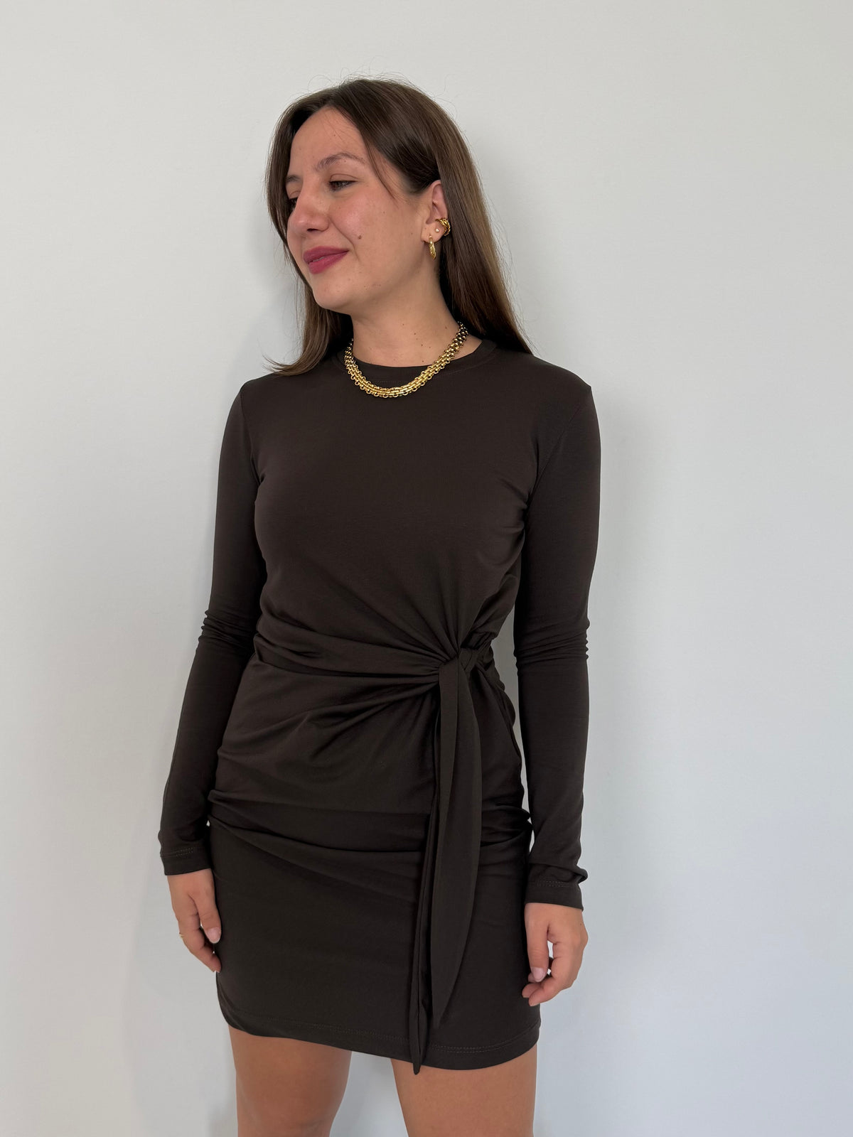 Haveone - Abito corto con fiocco