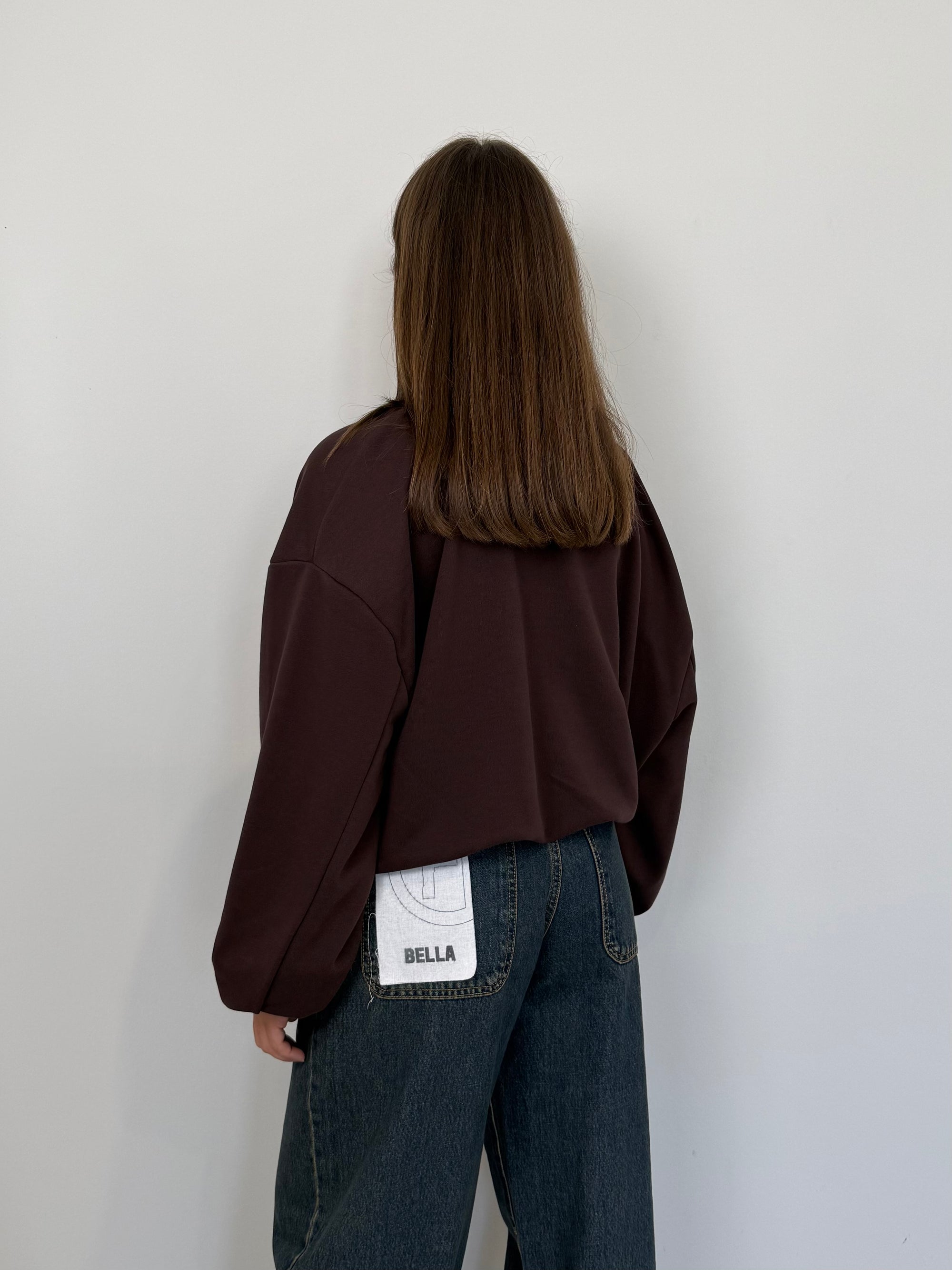 Haveone - Felpa con stampa moro