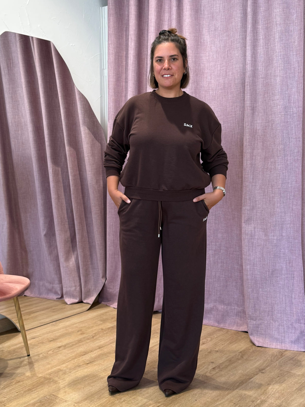 SusyMix - Pantalone palazzo cioccolato