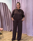 SusyMix - Pantalone palazzo cioccolato