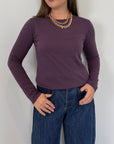 SusyMix - Maglia slim manica lunga vino