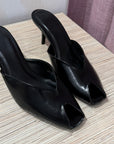 Mules open toe nera