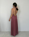 SusyMix - Abito fazzoletto righe rosa e india