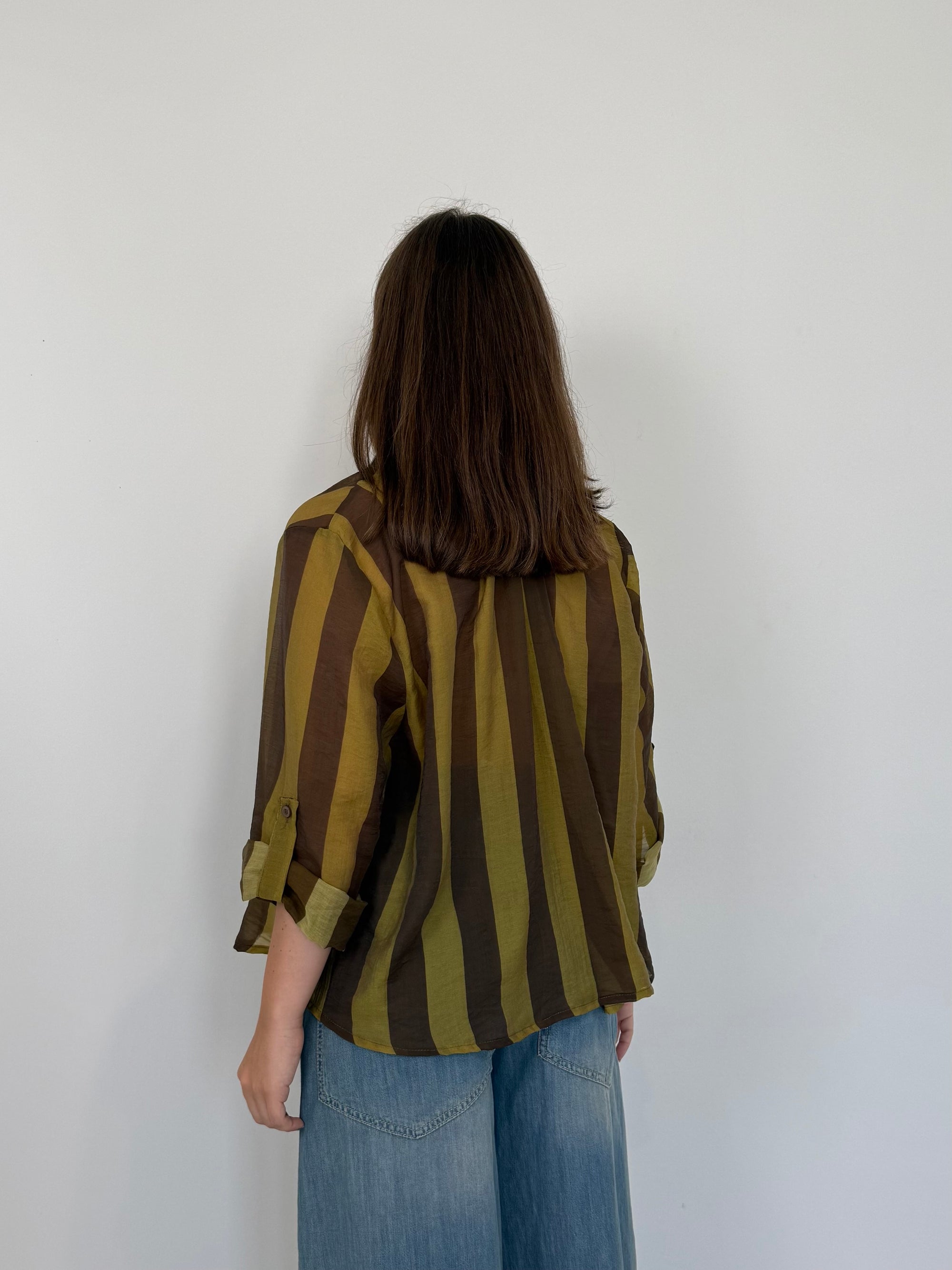 Haveone - Camicia righe larghe olio