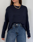 SusyMix - Maglia scatola manica lunga blu