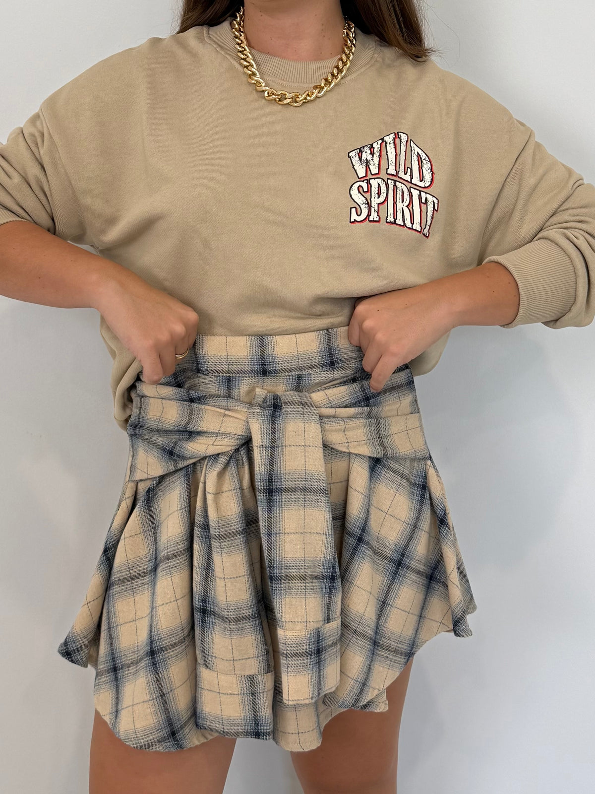 Haveone - Gonna con maniche camicia