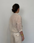 Haveone - Camicia in mussola di cotone beige