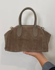 Civico23 - Borsa pasticcino in vera pelle taupe
