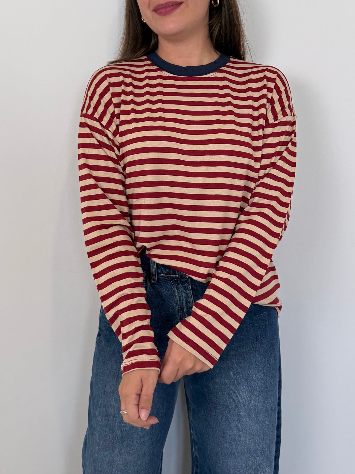 Haveone - Maglia scatola bordeaux
