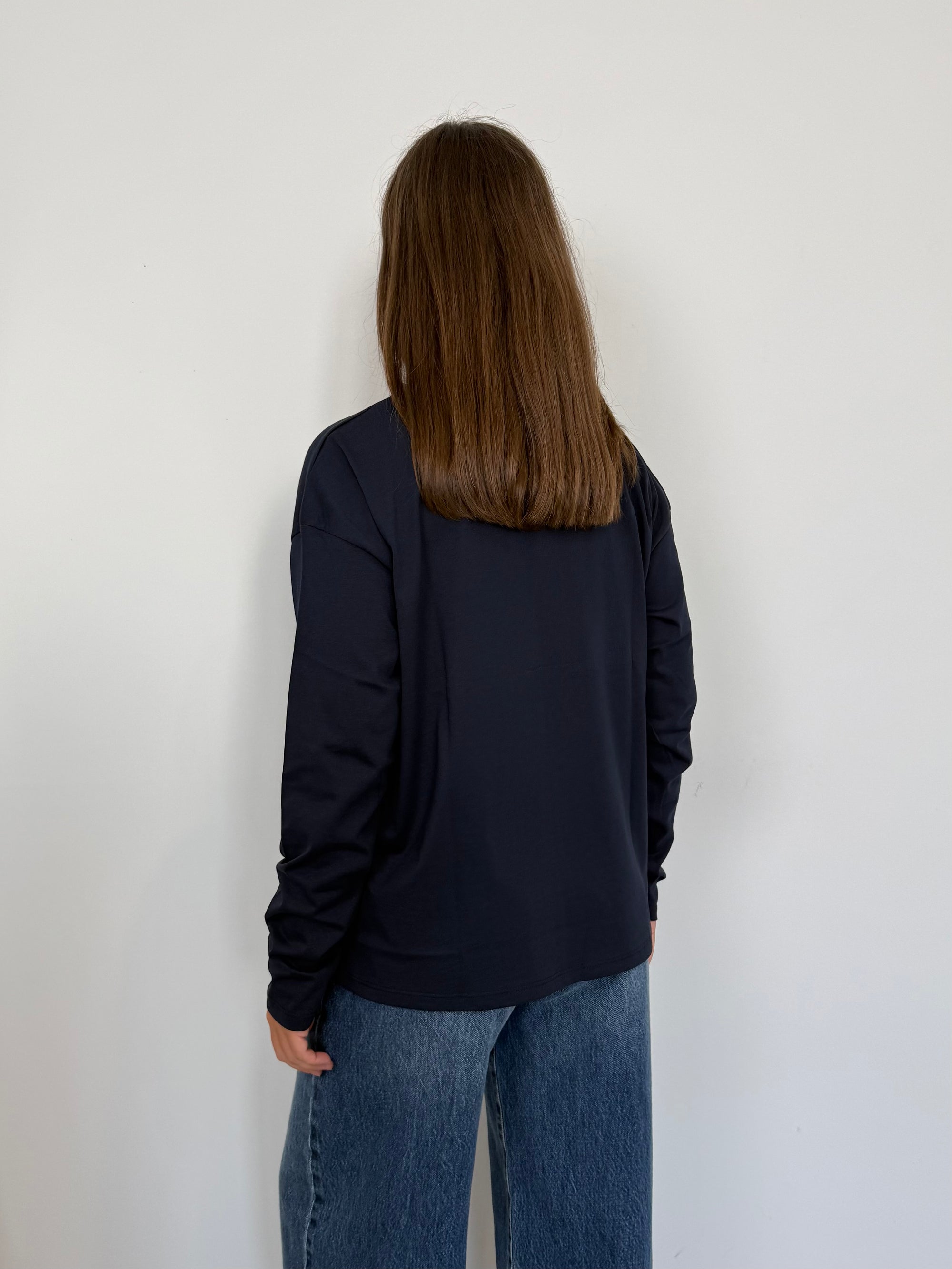 SusyMix - Maglia scatola manica lunga blu