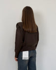 Haveone - Maglioncino con spalline moro
