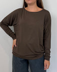 SusyMix - Maglia scatola scollo barca moro