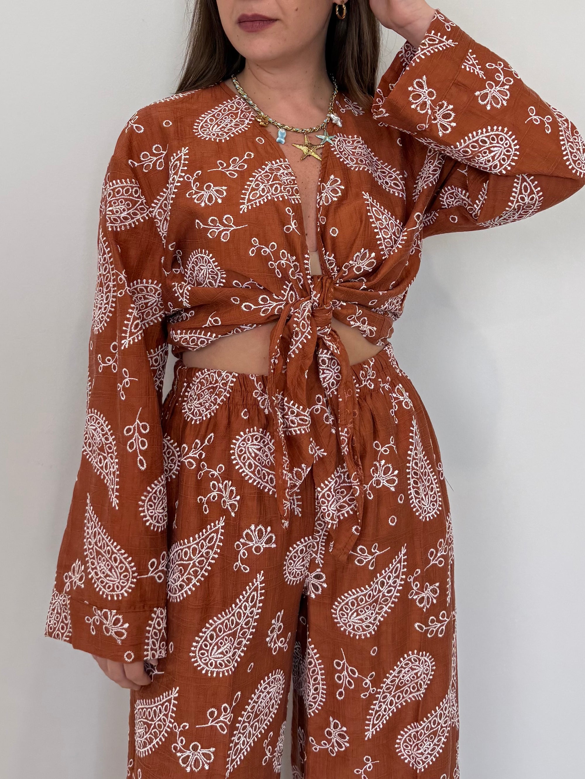 SusyMix - Camicia fantasia paisley papaya