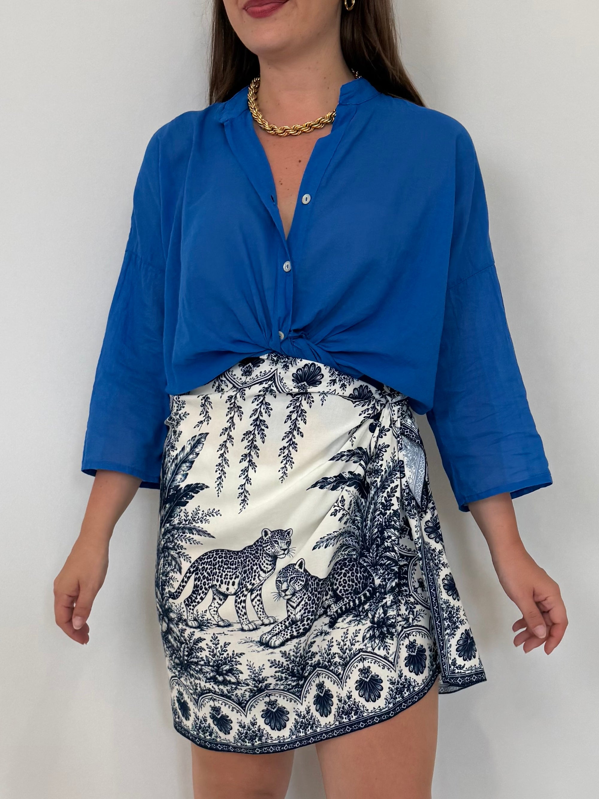 Tensione In - Gonna pareo jungle blu