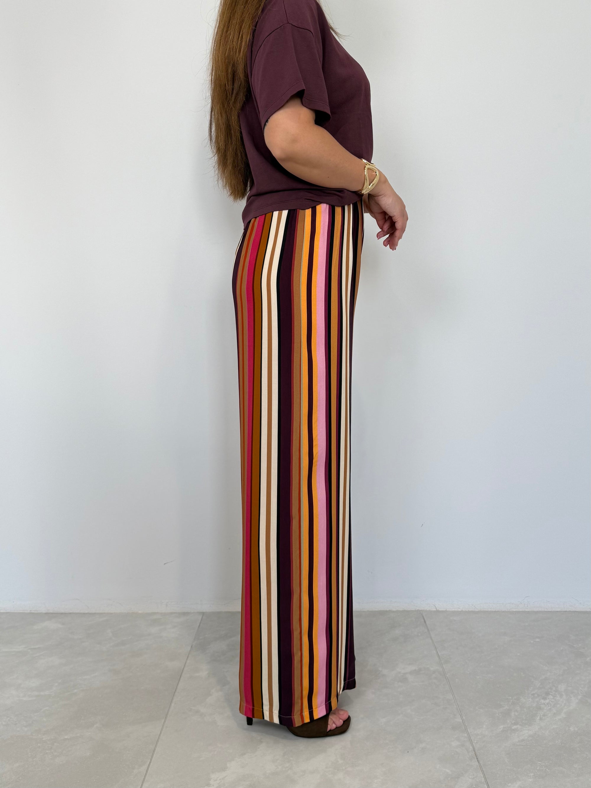 Haveone - Pantalone millerighe multicolor