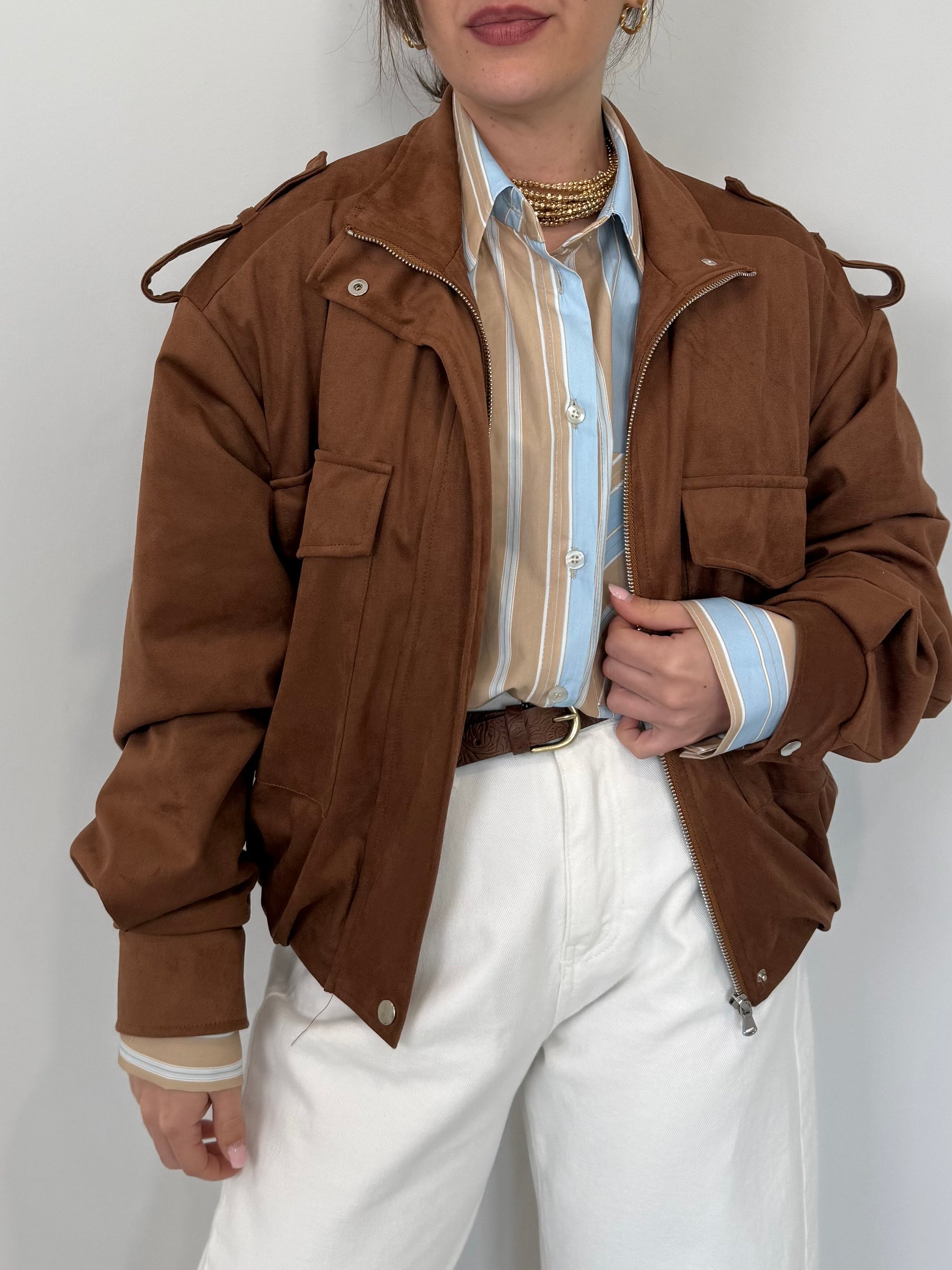 Haveone - Bomber in suede