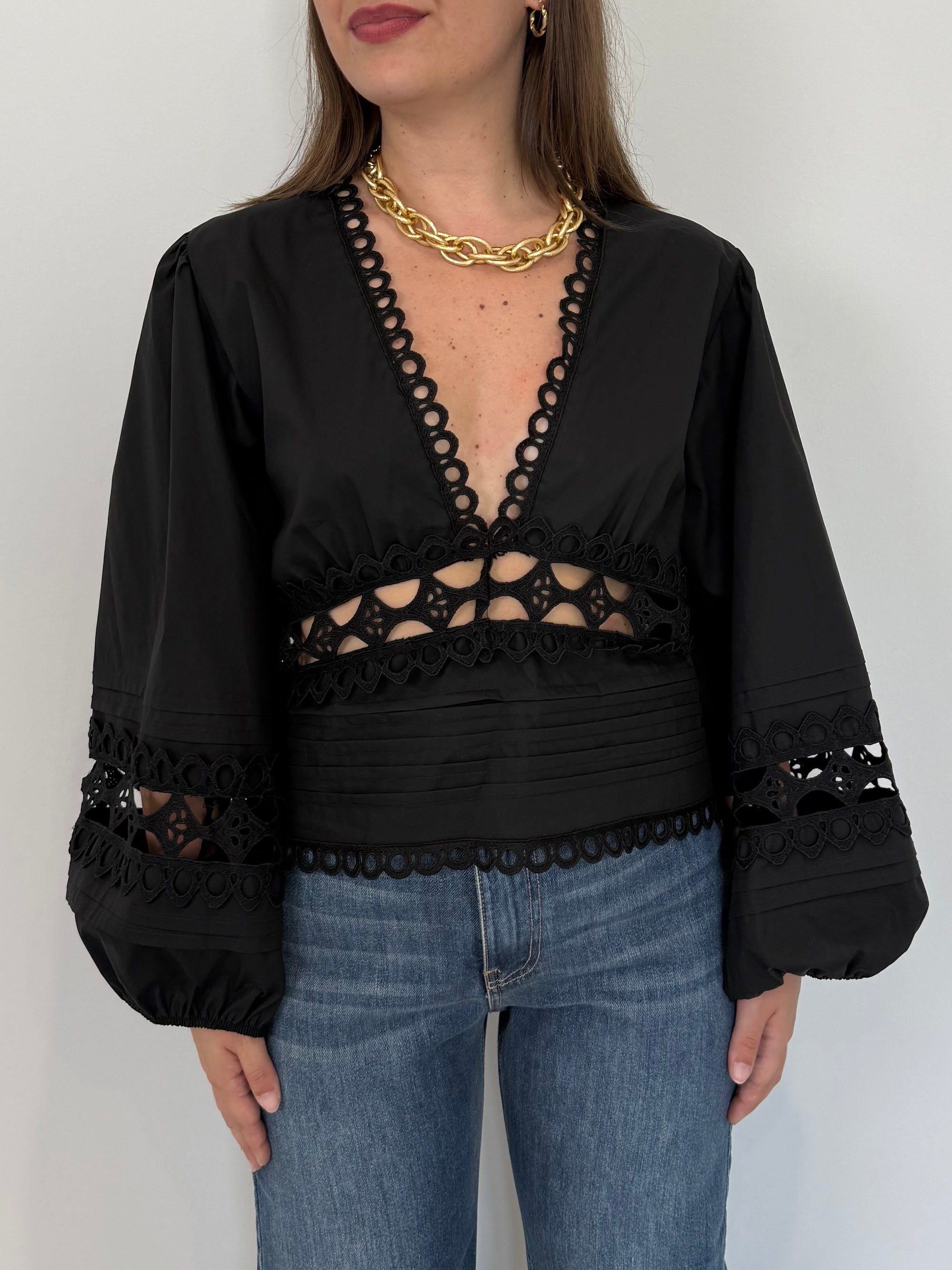 Tensione In - Camicia in pizzo nero