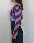 Haveone - Maglia spalline righe bordeaux