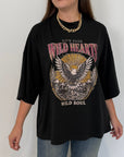 SusyMix - T-shirt over con aquila nera