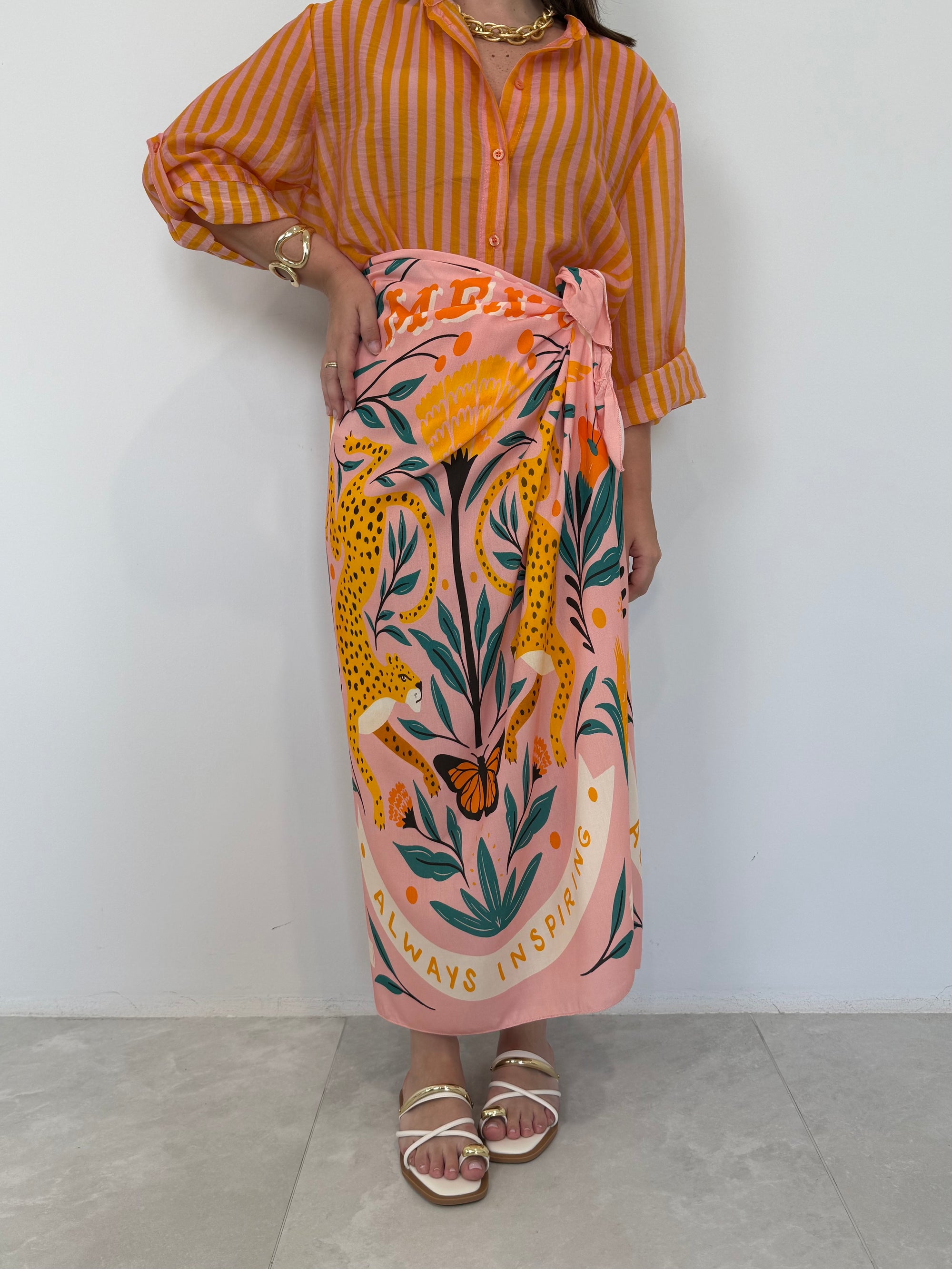 Haveone - Gonna pareo lunga wild rosa