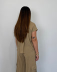 Tensione In - Camicia in cupro con cabochon