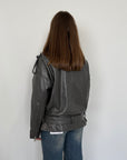 Haveone - Chiodo in ecopelle grigio
