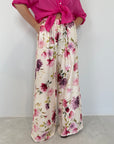 Haveone - Pantalone floreale fuxia