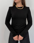 SusyMix - Maglia con spalline nera