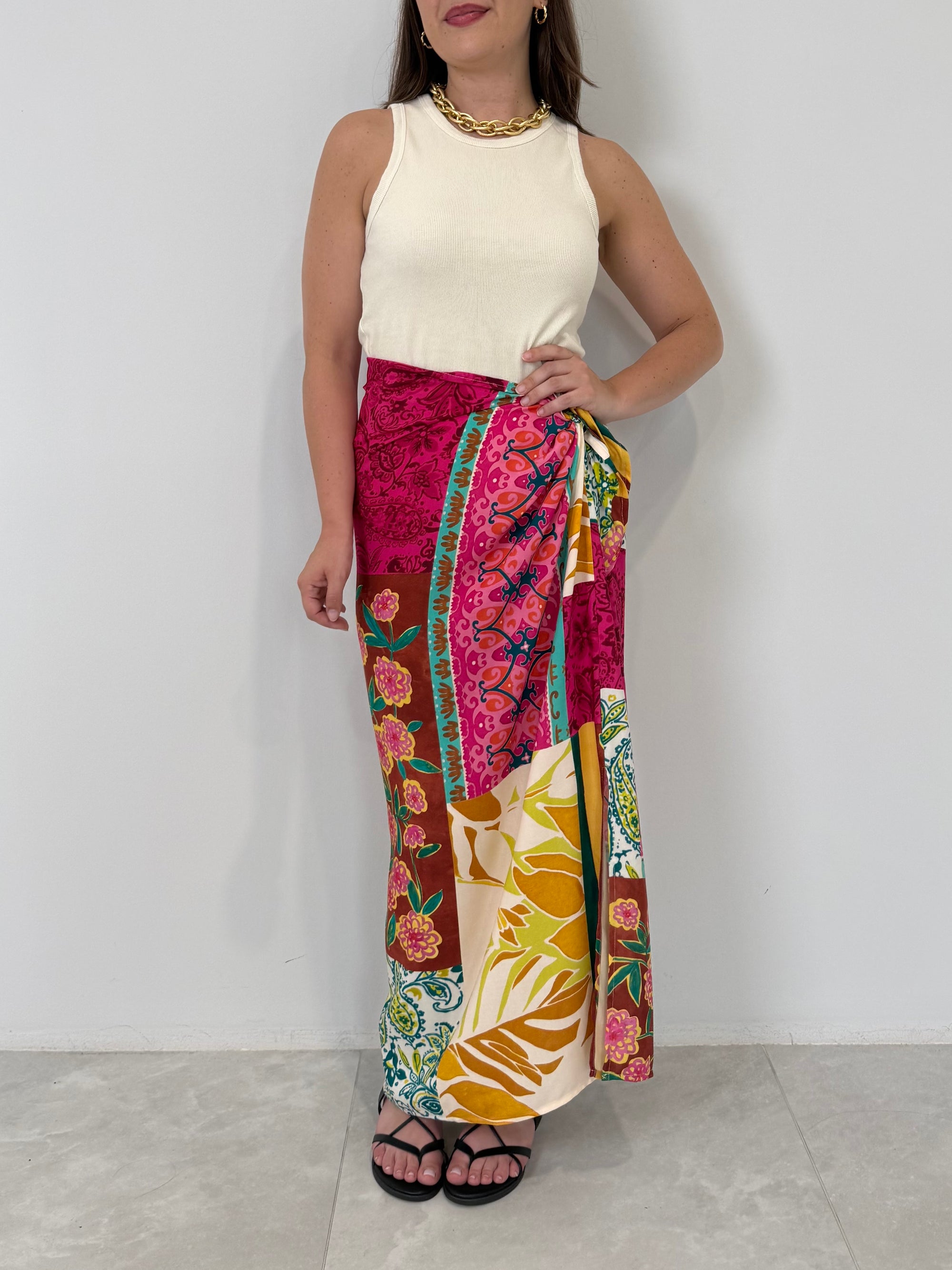 Tensione In - Gonna pareo lunga cashmere