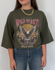 SusyMix - T-shirt over con aquila verde