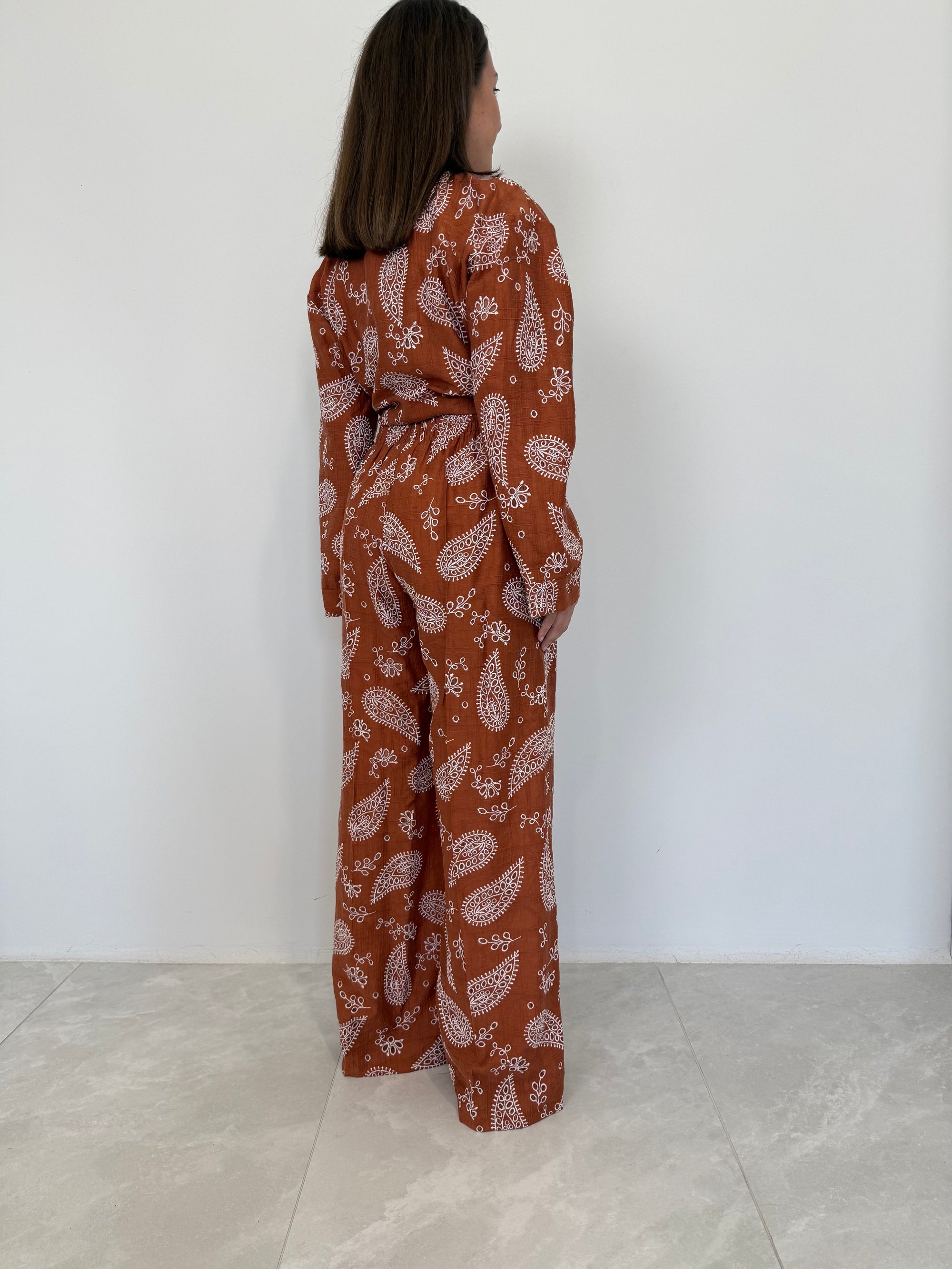 SusyMix - Pantalone paisley papaya