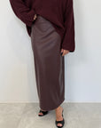 Haveone - Gonna ecopelle cocco bordeaux