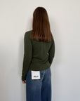 Haveone - Maglia girocollo manica lunga verde