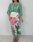 Haveone - Gonna pareo lunga giaguaro e orchidea