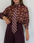 Tensione In - Camicia con ghepardi e cravatta
