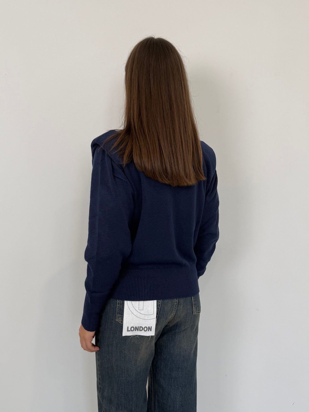 Haveone - Maglioncino con spalline blu