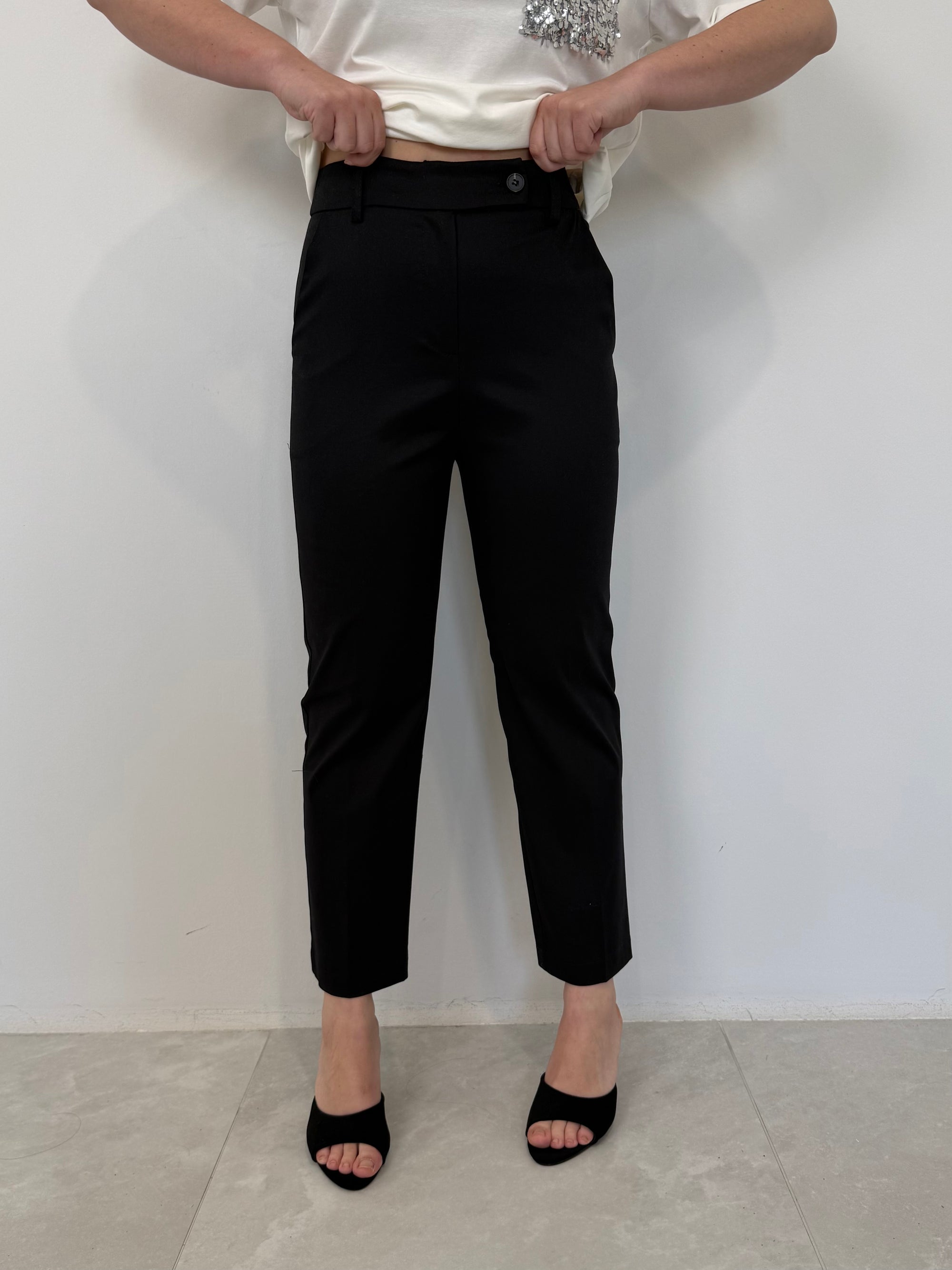Tensione In - Pantalone sigaretta nero