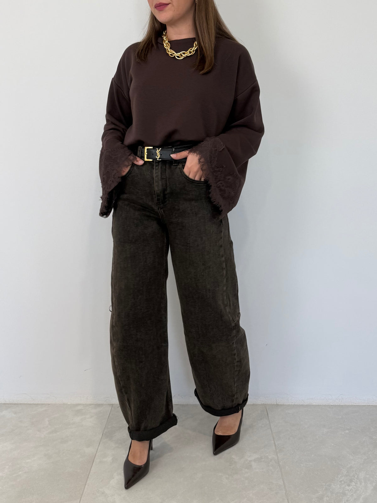 SusyMix - Jeans barrel sovrattinto moro
