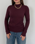 Haveone - Maglia Modal e Lana Bordeaux