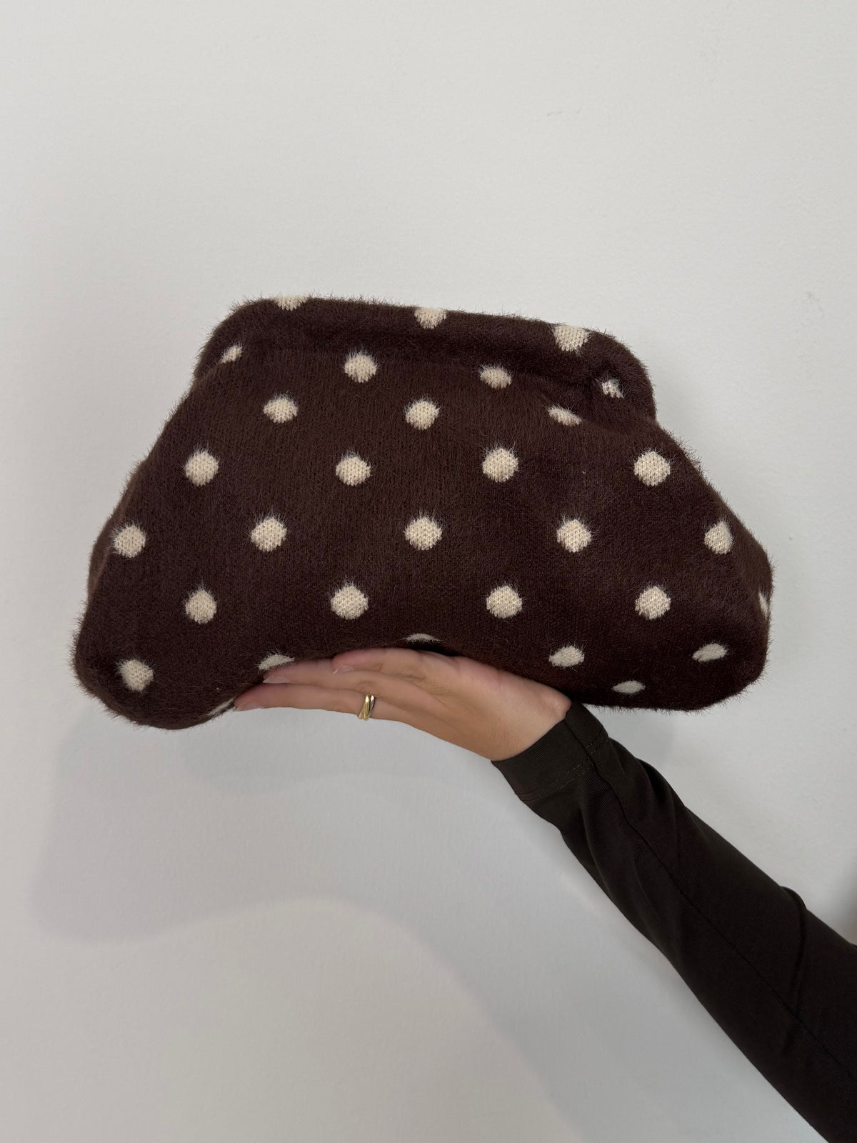 Civico23 - Borsa pouf pois moro/beige