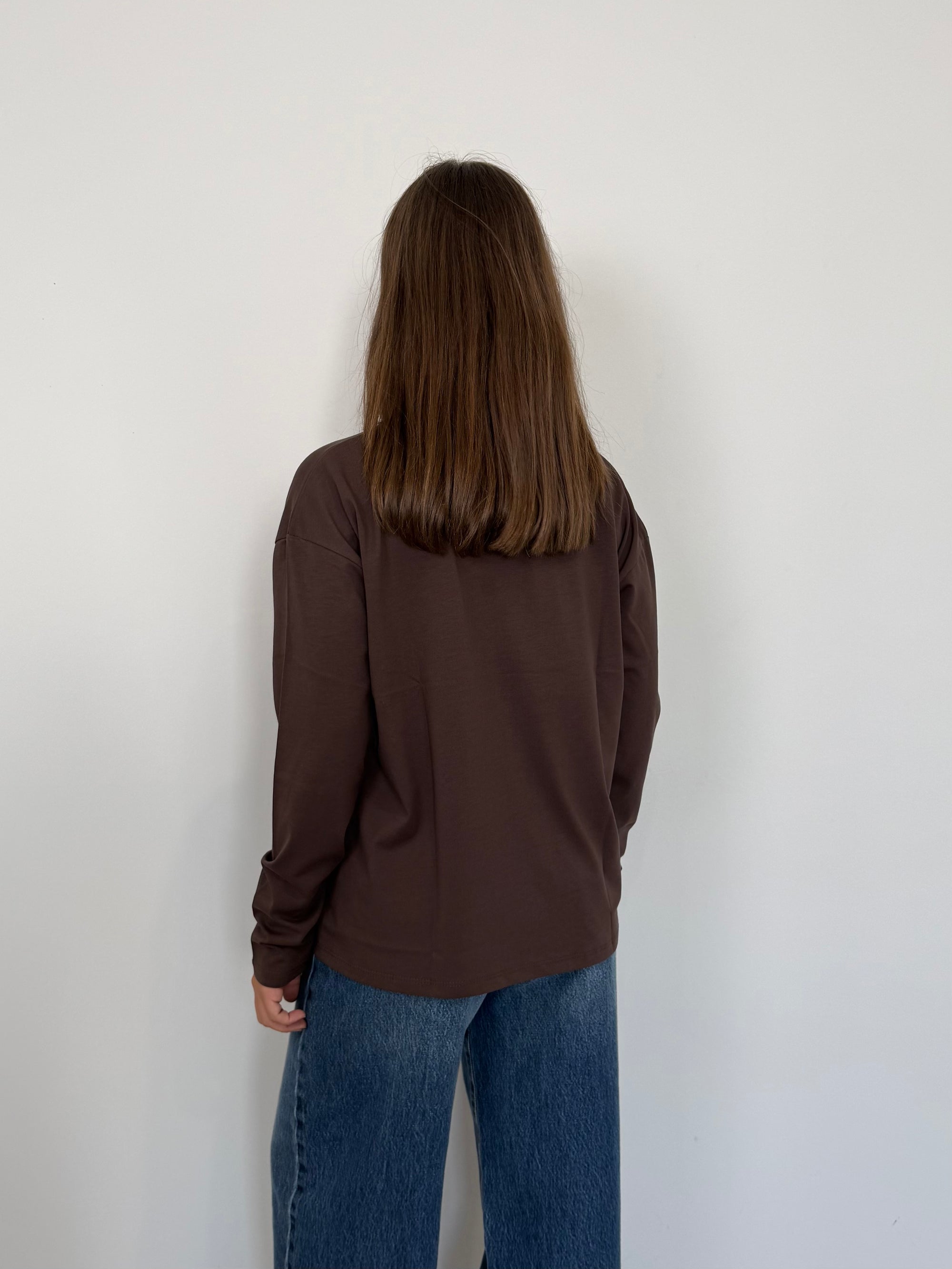 SusyMix - Maglia scatola manica lunga moro