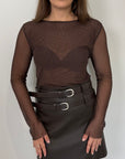 SusyMix - Maglia in tulle moro