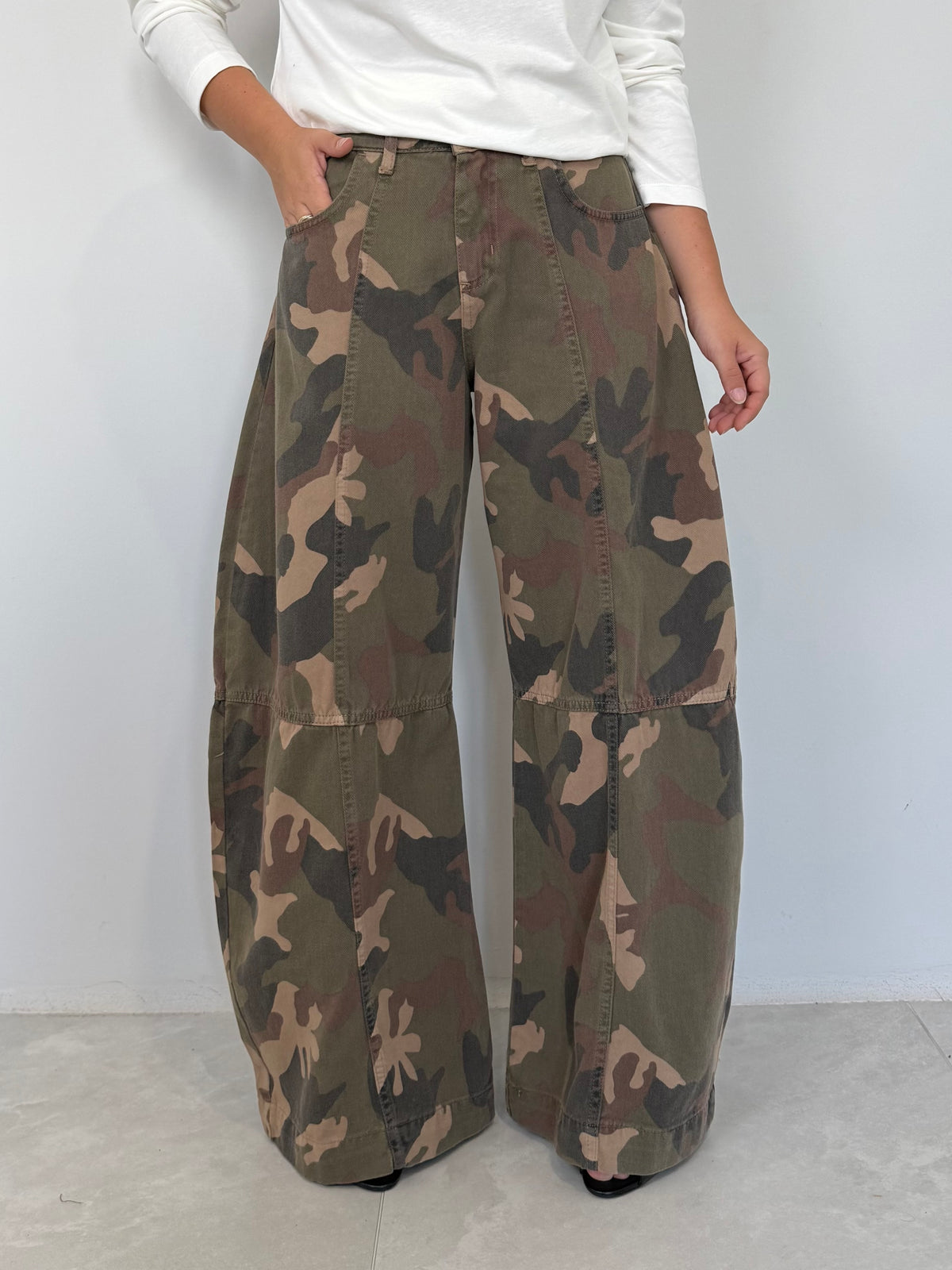 Haveone- Jeans barrel camouflage