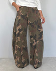 Haveone- Jeans barrel camouflage