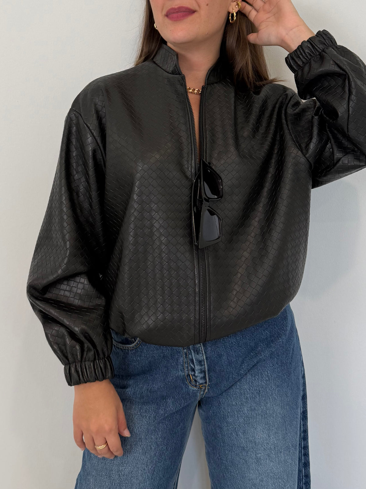 SusyMix - Bomber intrecciato nera