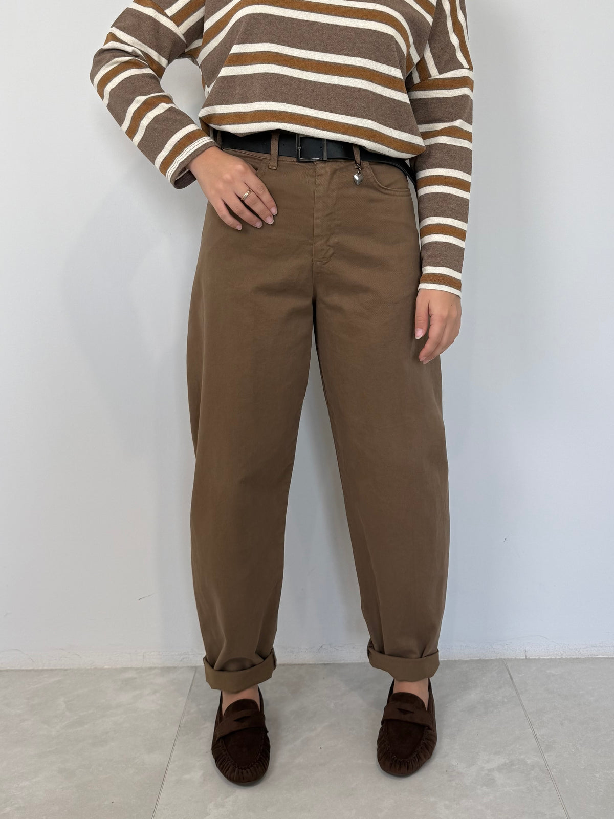 PRE-ORDINE 26/10: SusyMix - Pantalone cuoricino fango