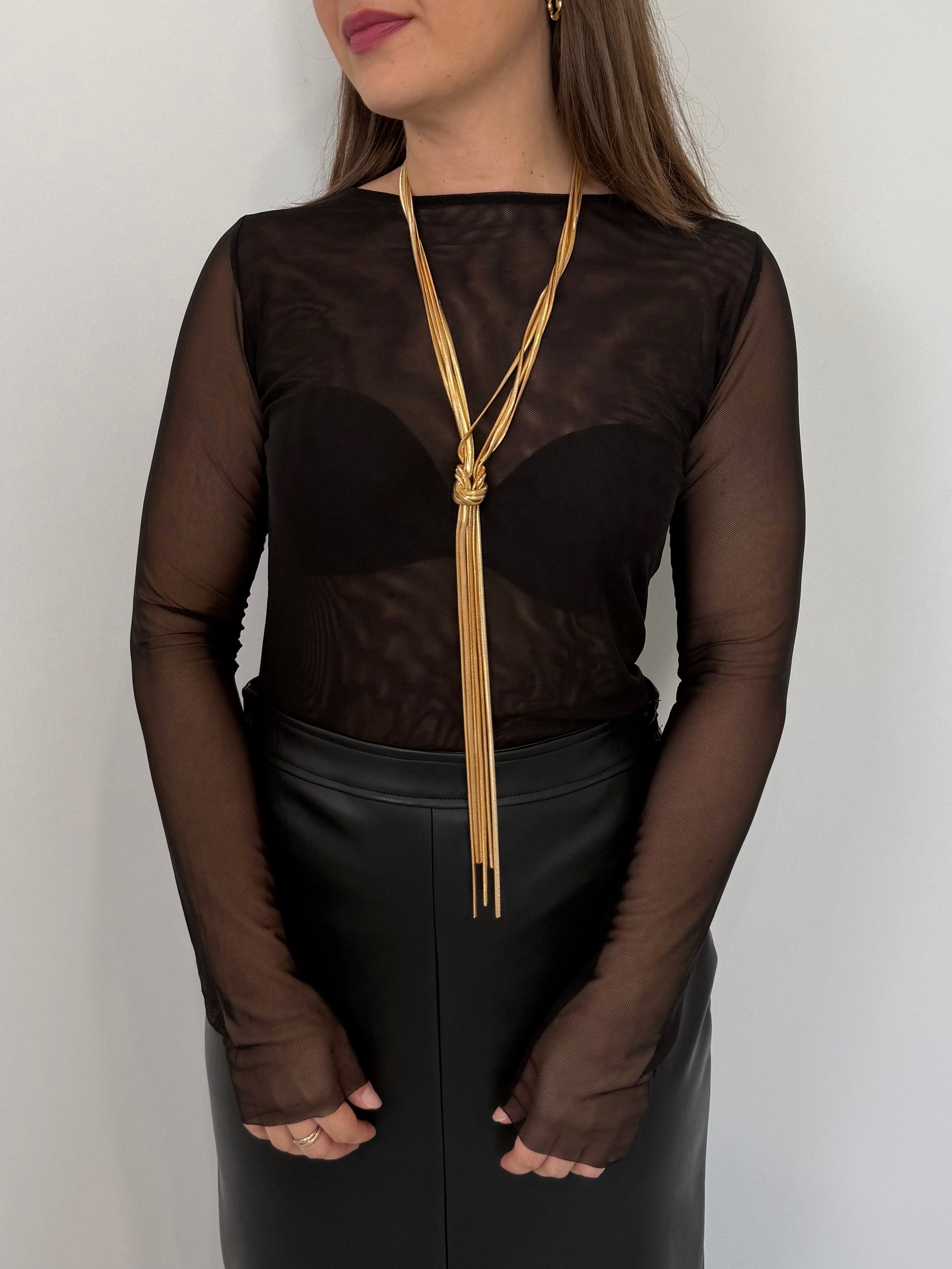 SusyMix - Maglia in tulle nera