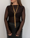SusyMix - Maglia in tulle nera