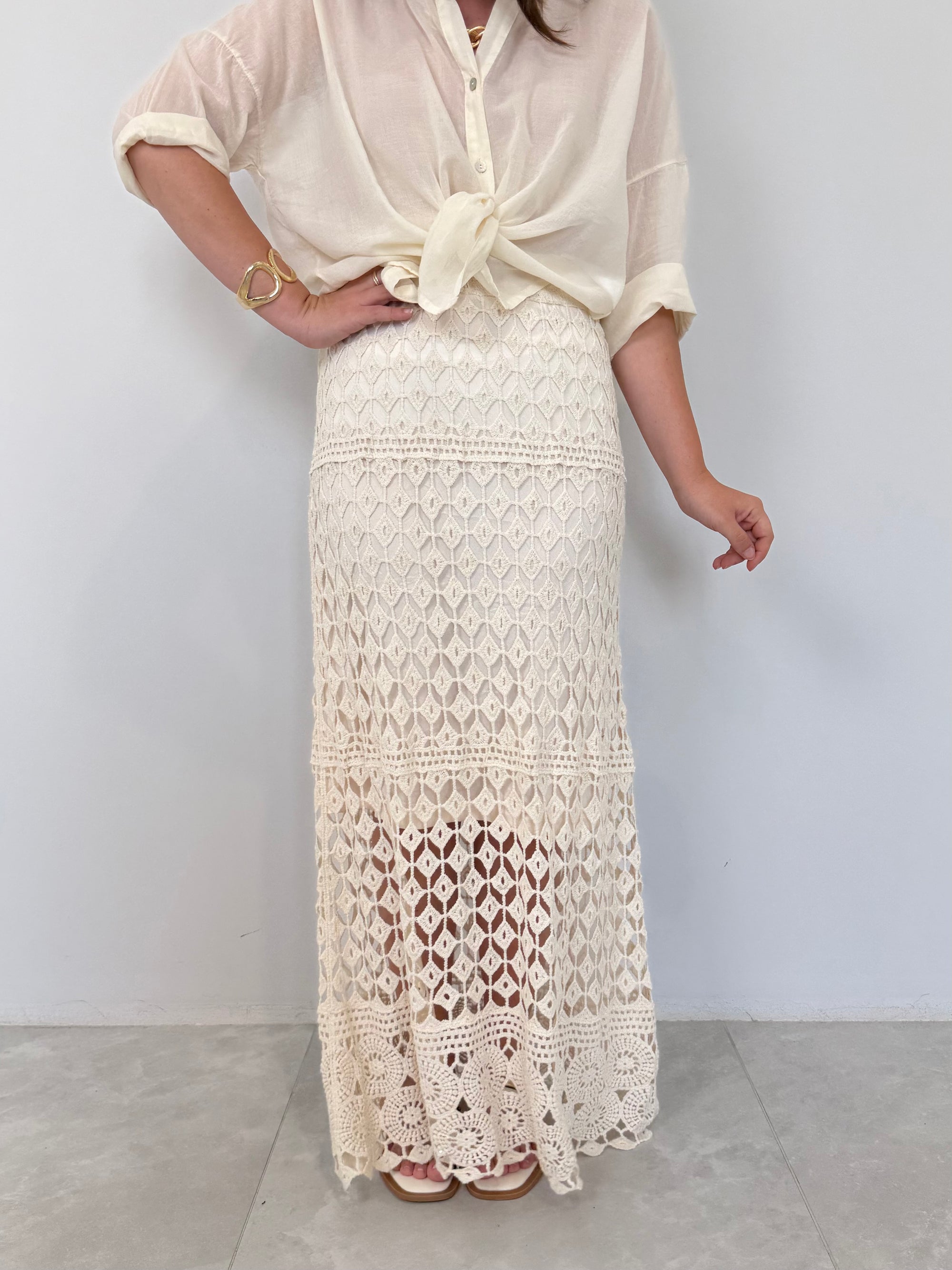 Haveone - Gonna rete crochet burro